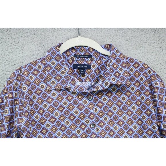 Land's End No Iron Supima Button-Up Top-3/4 Sleeves-Size 18 - Picture 5 of 11